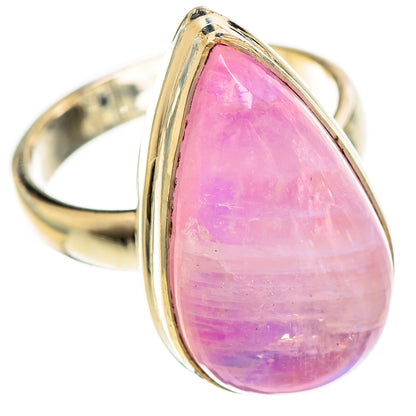 Pink Moonstone Rings handcrafted by Ana Silver Co - RING124235 - Photo 2
