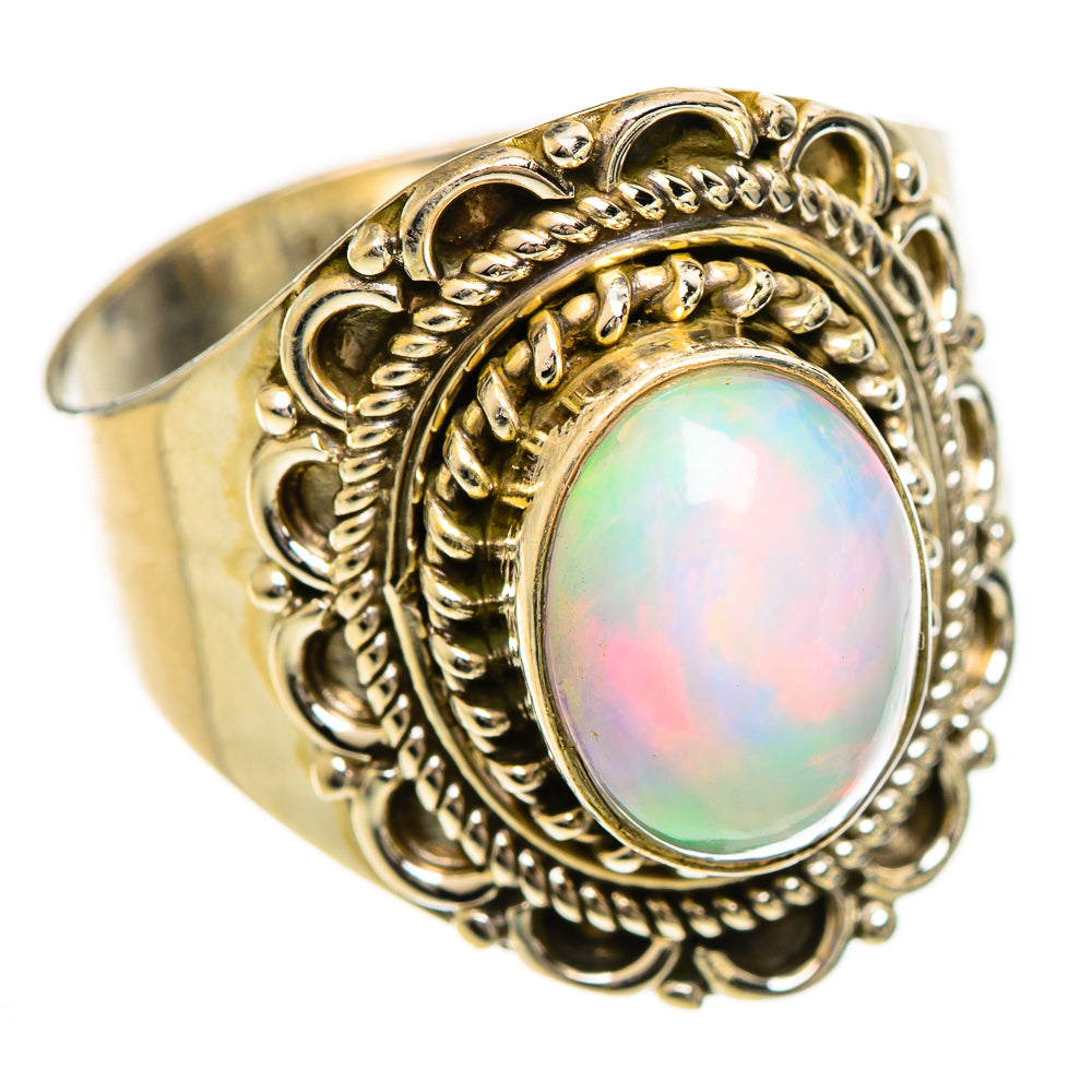 Ethiopian Opal Rings handcrafted by Ana Silver Co - RING124247 - Photo 2