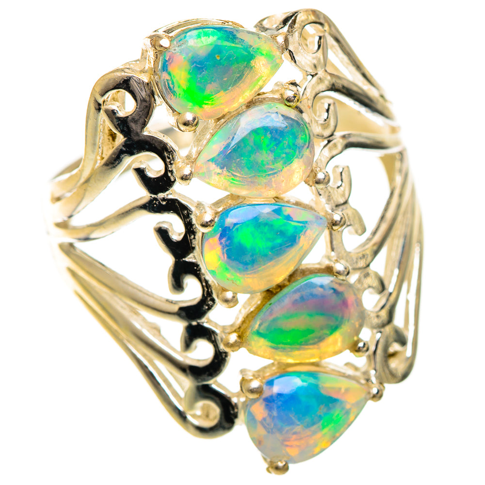 Ethiopian Opal Rings handcrafted by Ana Silver Co - RING124248 - Photo 2