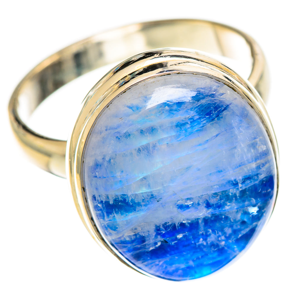 Rainbow Moonstone Rings handcrafted by Ana Silver Co - RING124254 - Photo 2