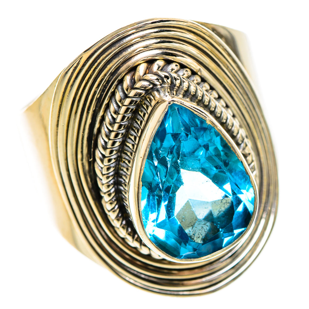 Swiss Blue Topaz Rings handcrafted by Ana Silver Co - RING124255 - Photo 2