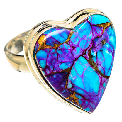 Purple Copper Composite Turquoise Rings handcrafted by Ana Silver Co - RING124265 - Photo 2