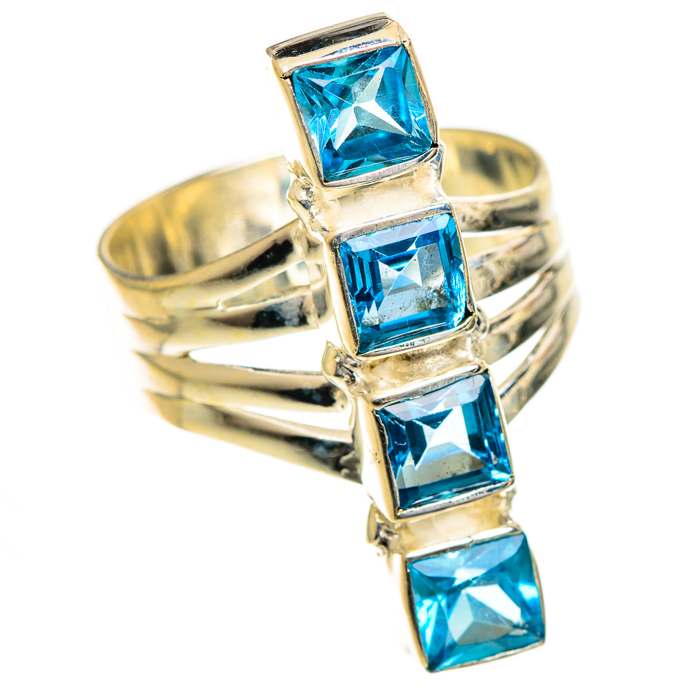 Swiss Blue Topaz Rings handcrafted by Ana Silver Co - RING124277 - Photo 2