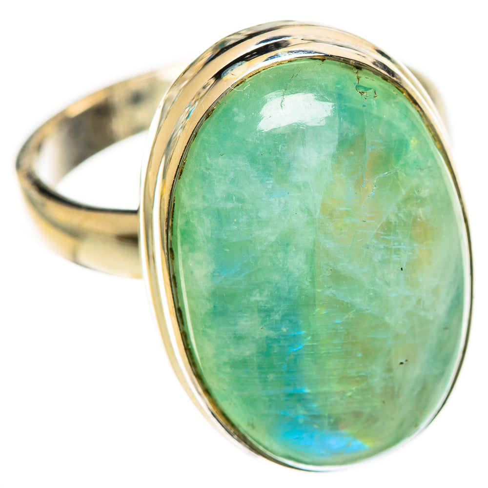 Green Moonstone Rings handcrafted by Ana Silver Co - RING124282 - Photo 2