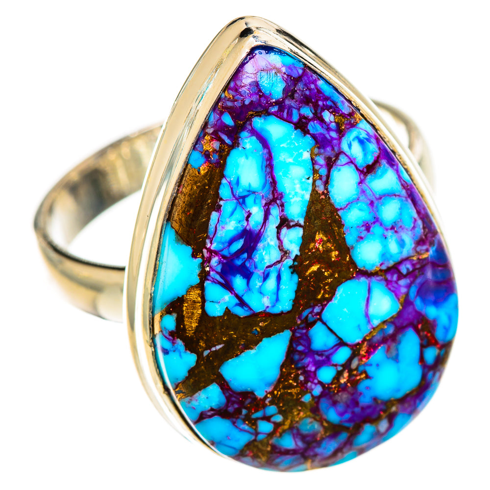 Purple Copper Composite Turquoise Rings handcrafted by Ana Silver Co - RING124287 - Photo 2