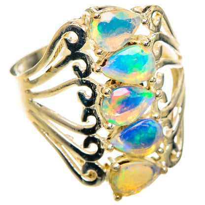 Ethiopian Opal Rings handcrafted by Ana Silver Co - RING124293 - Photo 2