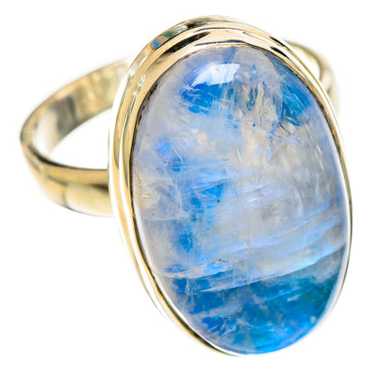 Rainbow Moonstone Rings handcrafted by Ana Silver Co - RING124300 - Photo 2