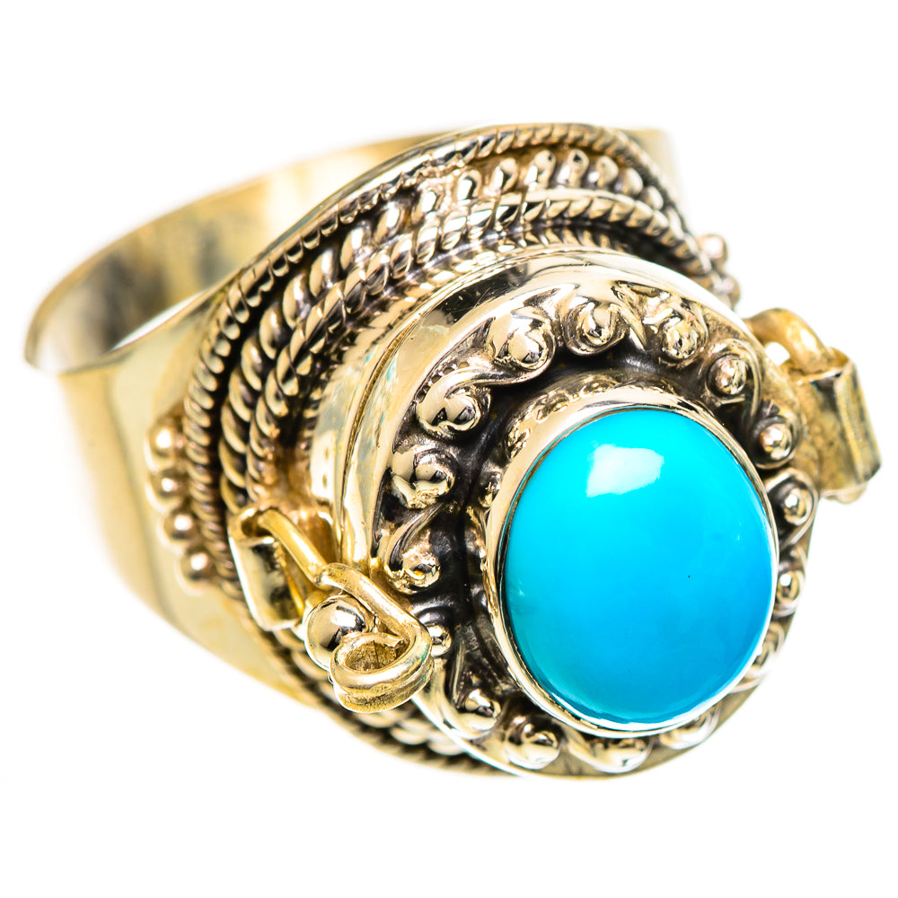 Sleeping Beauty Turquoise Rings handcrafted by Ana Silver Co - RING124302 - Photo 2