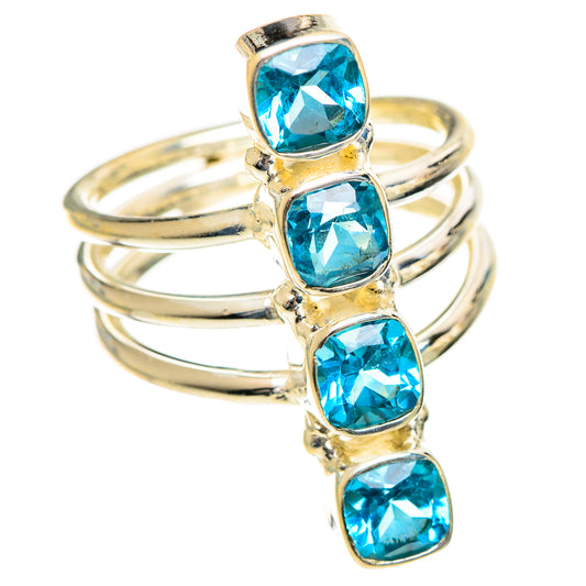Swiss Blue Topaz Rings handcrafted by Ana Silver Co - RING124317 - Photo 2