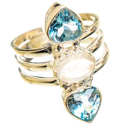 Rainbow Moonstone Rings handcrafted by Ana Silver Co - RING124320 - Photo 2