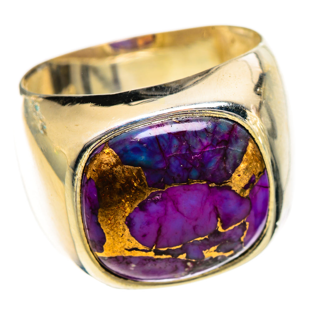 Purple Copper Composite Turquoise Rings handcrafted by Ana Silver Co - RING124326 - Photo 2