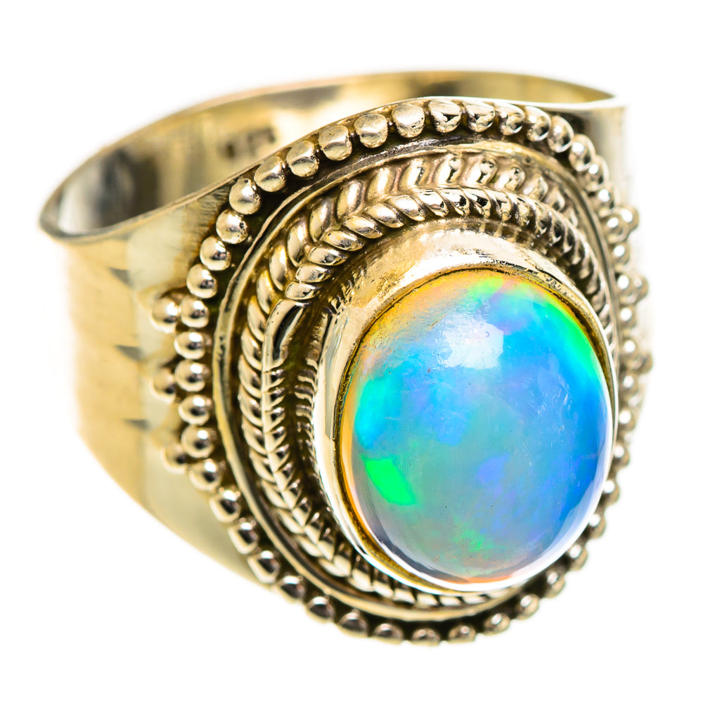 Ethiopian Opal Rings handcrafted by Ana Silver Co - RING124328 - Photo 2