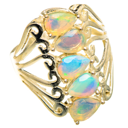 Ethiopian Opal Rings handcrafted by Ana Silver Co - RING124329 - Photo 2