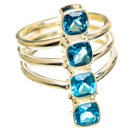 Swiss Blue Topaz Rings handcrafted by Ana Silver Co - RING124332 - Photo 2