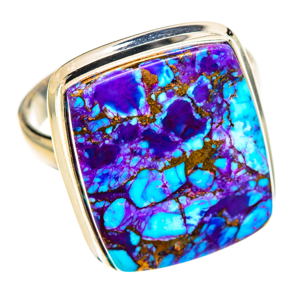 Purple Copper Composite Turquoise Rings handcrafted by Ana Silver Co - RING124346 - Photo 2
