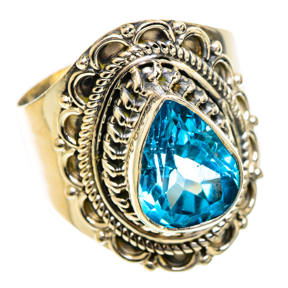 Swiss Blue Topaz Rings handcrafted by Ana Silver Co - RING124354 - Photo 2