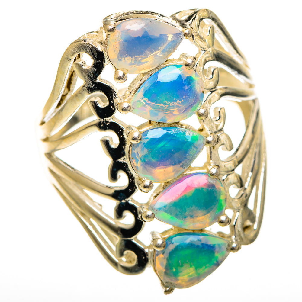 Ethiopian Opal Rings handcrafted by Ana Silver Co - RING124366 - Photo 2