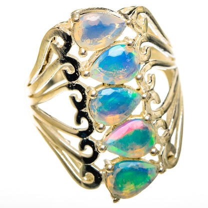 Ethiopian Opal Rings handcrafted by Ana Silver Co - RING124366 - Photo 2