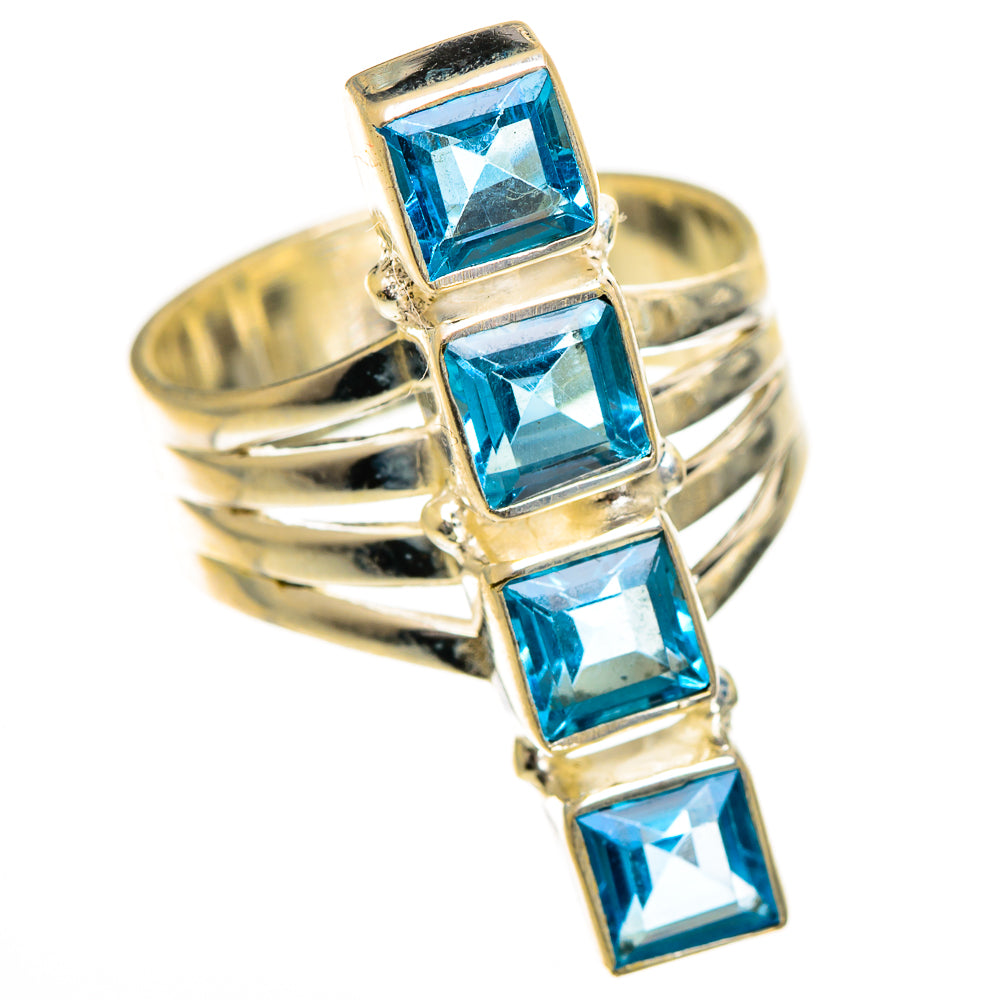 Swiss Blue Topaz Rings handcrafted by Ana Silver Co - RING124368 - Photo 2