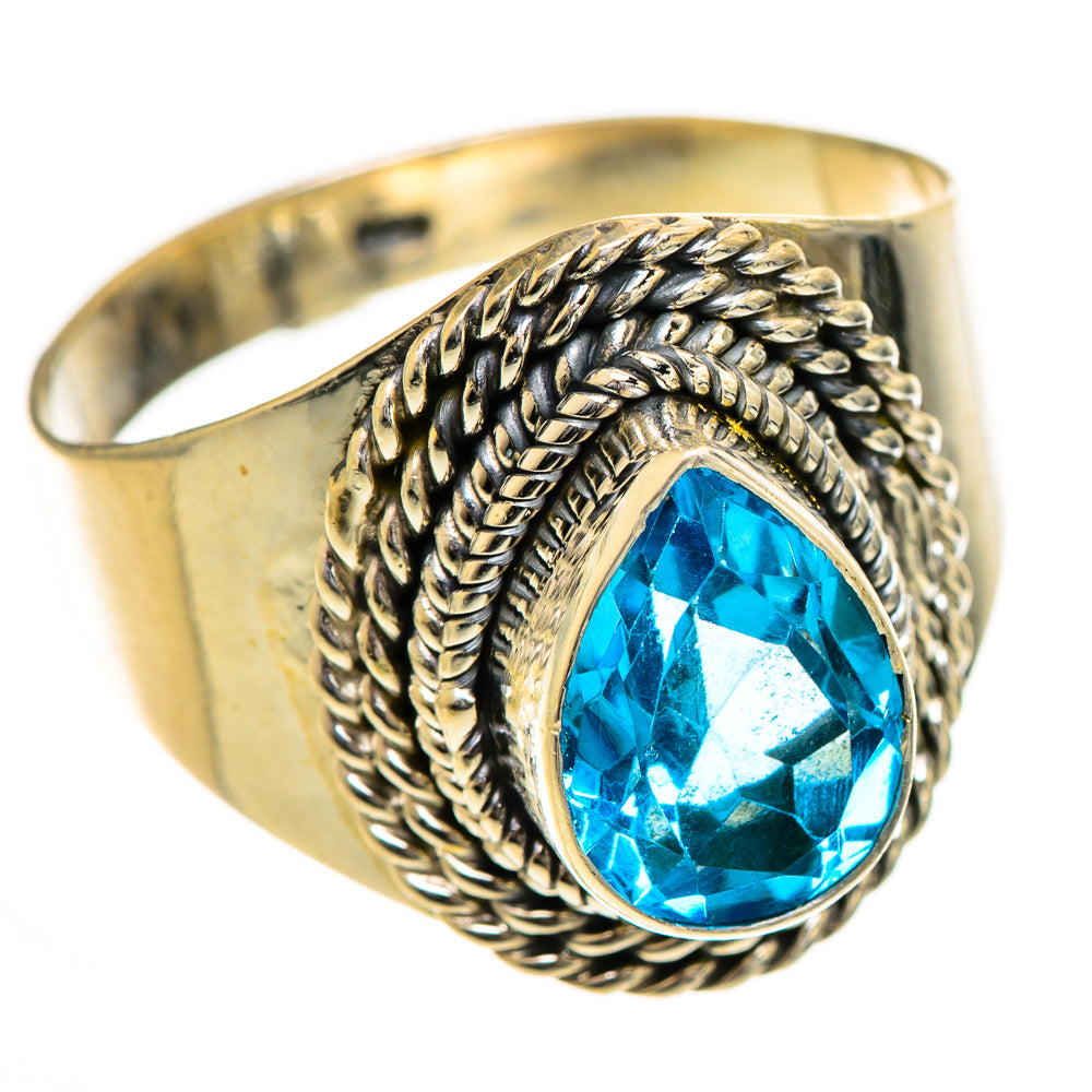 Swiss Blue Topaz Rings handcrafted by Ana Silver Co - RING124370 - Photo 2