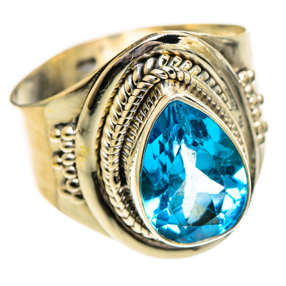 Swiss Blue Topaz Rings handcrafted by Ana Silver Co - RING124373 - Photo 2