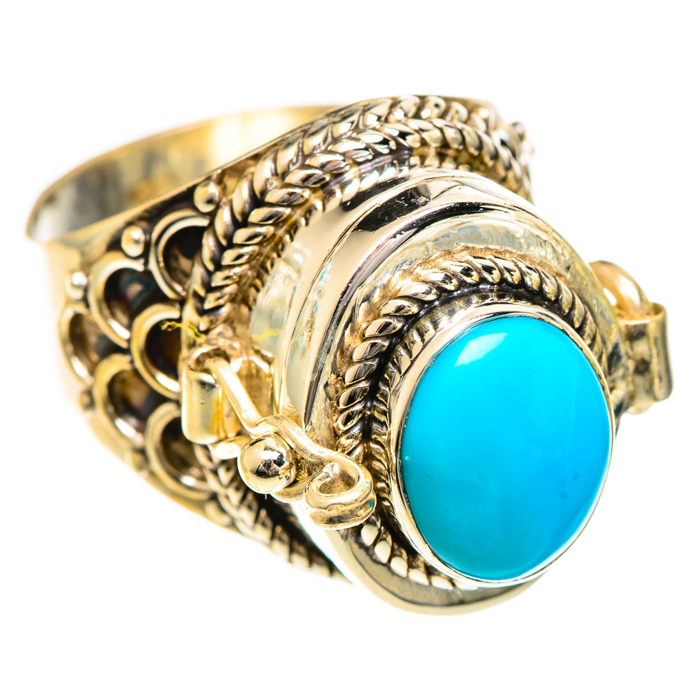 Sleeping Beauty Turquoise Rings handcrafted by Ana Silver Co - RING124375 - Photo 2