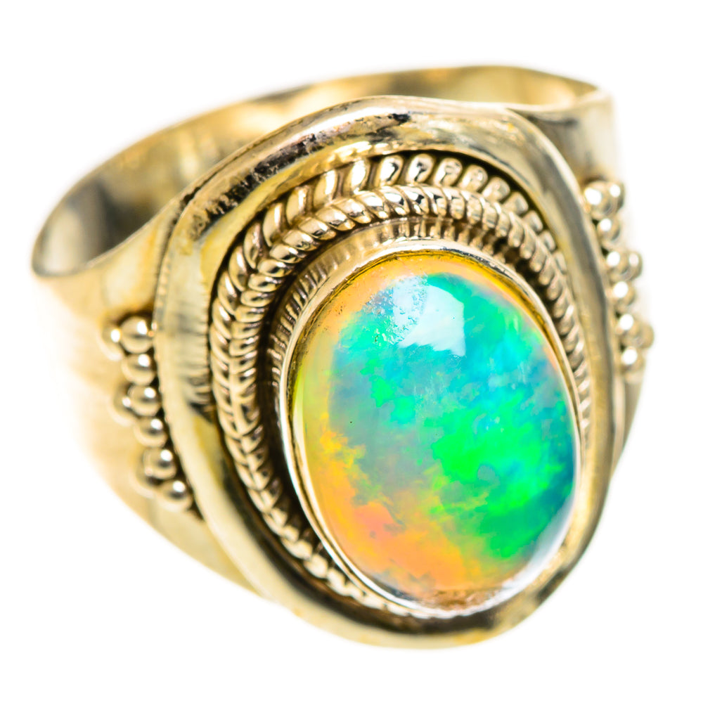 Ethiopian Opal Rings handcrafted by Ana Silver Co - RING124382 - Photo 2