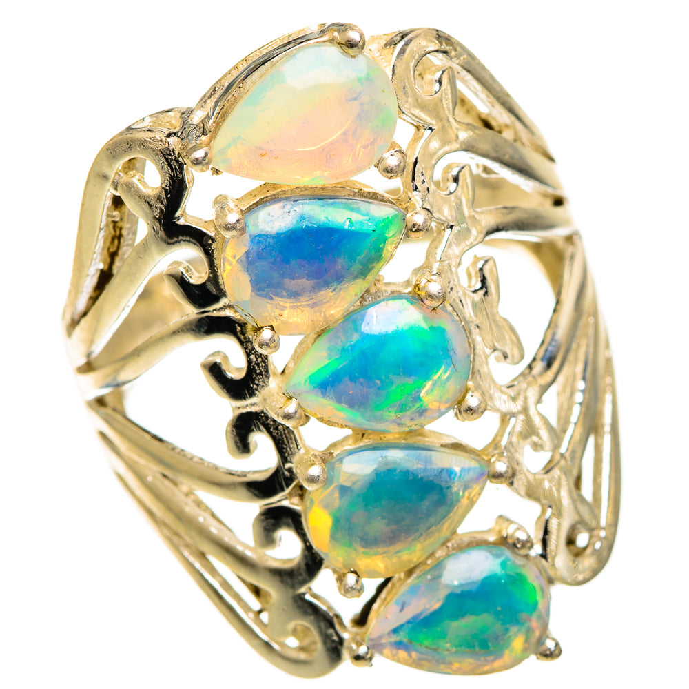 Ethiopian Opal Rings handcrafted by Ana Silver Co - RING124392 - Photo 2