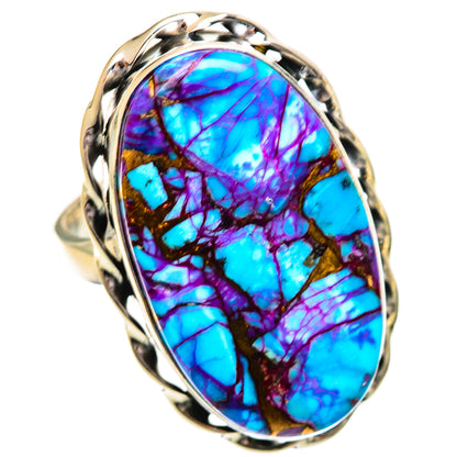 Purple Copper Composite Turquoise Rings handcrafted by Ana Silver Co - RING124411 - Photo 2