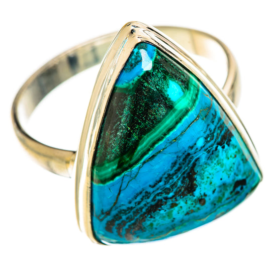 Malachite In Chrysocolla Rings handcrafted by Ana Silver Co - RING124422 - Photo 2