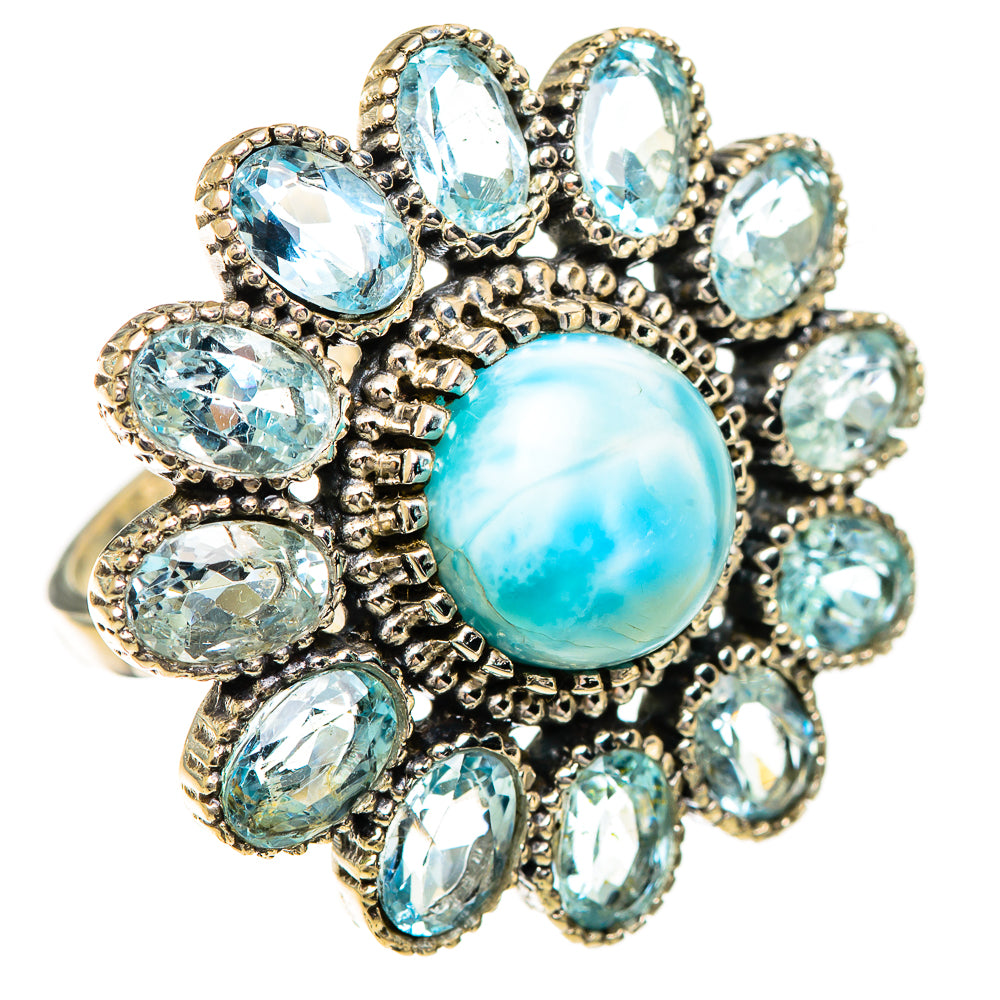 Larimar Rings handcrafted by Ana Silver Co - RING124424 - Photo 2