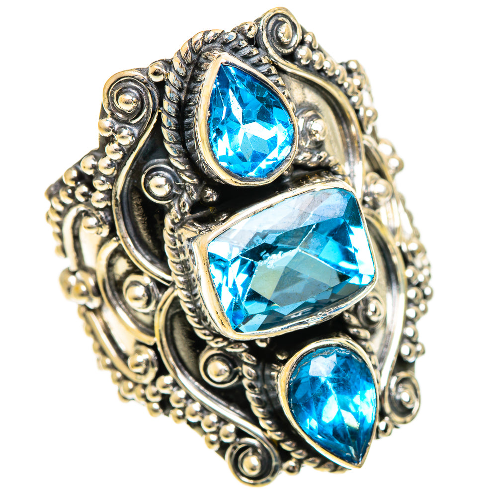 Swiss Blue Topaz Rings handcrafted by Ana Silver Co - RING124427 - Photo 2