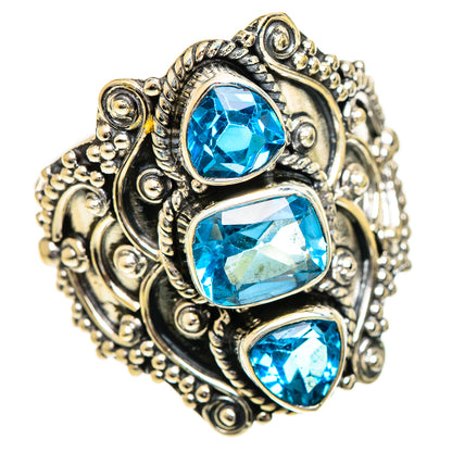Swiss Blue Topaz Rings handcrafted by Ana Silver Co - RING124432 - Photo 2