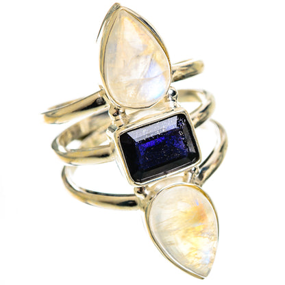 Rainbow Moonstone Rings handcrafted by Ana Silver Co - RING124439 - Photo 2
