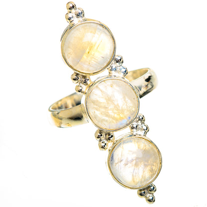 Rainbow Moonstone Rings handcrafted by Ana Silver Co - RING124440 - Photo 2