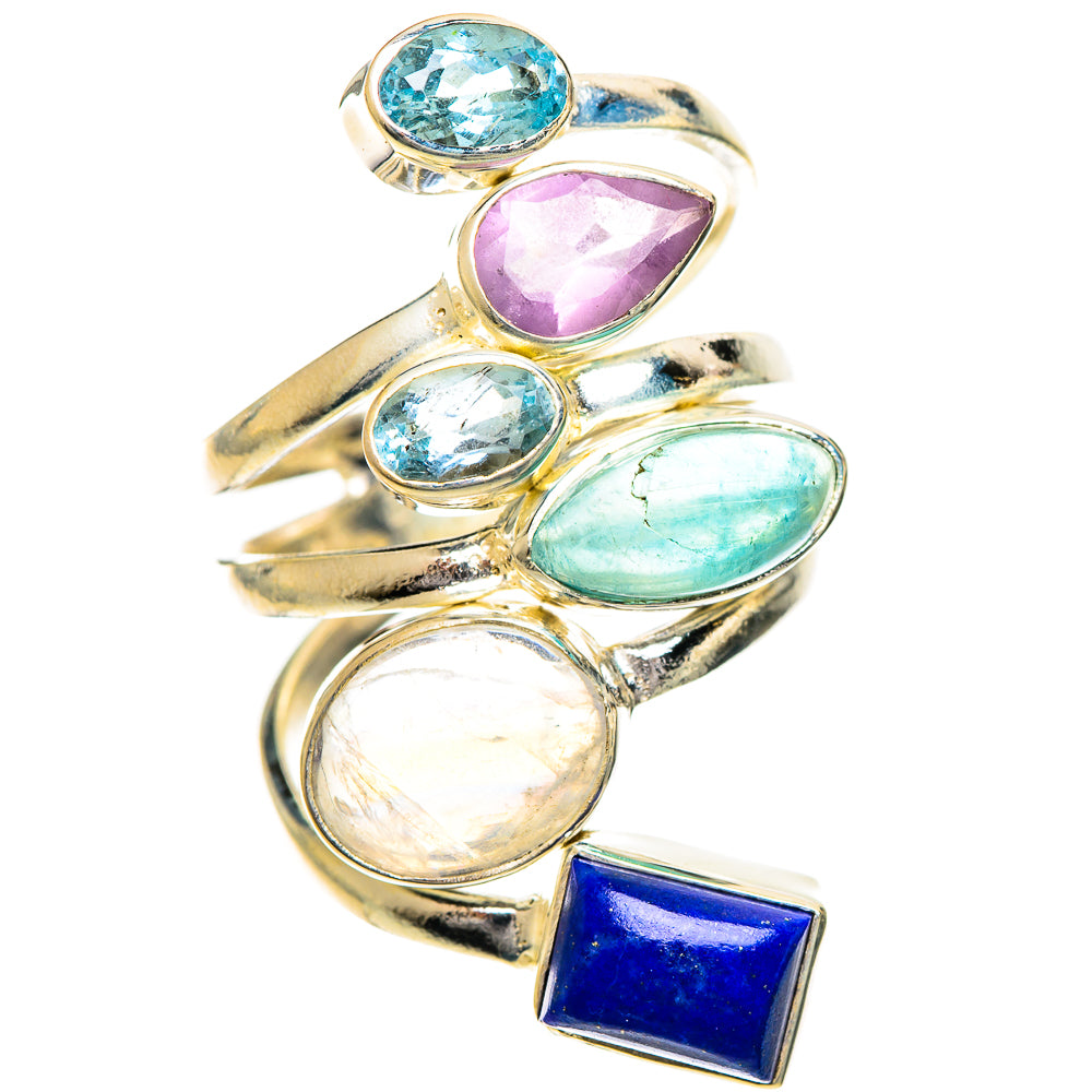 Rainbow Moonstone Rings handcrafted by Ana Silver Co - RING124441 - Photo 2