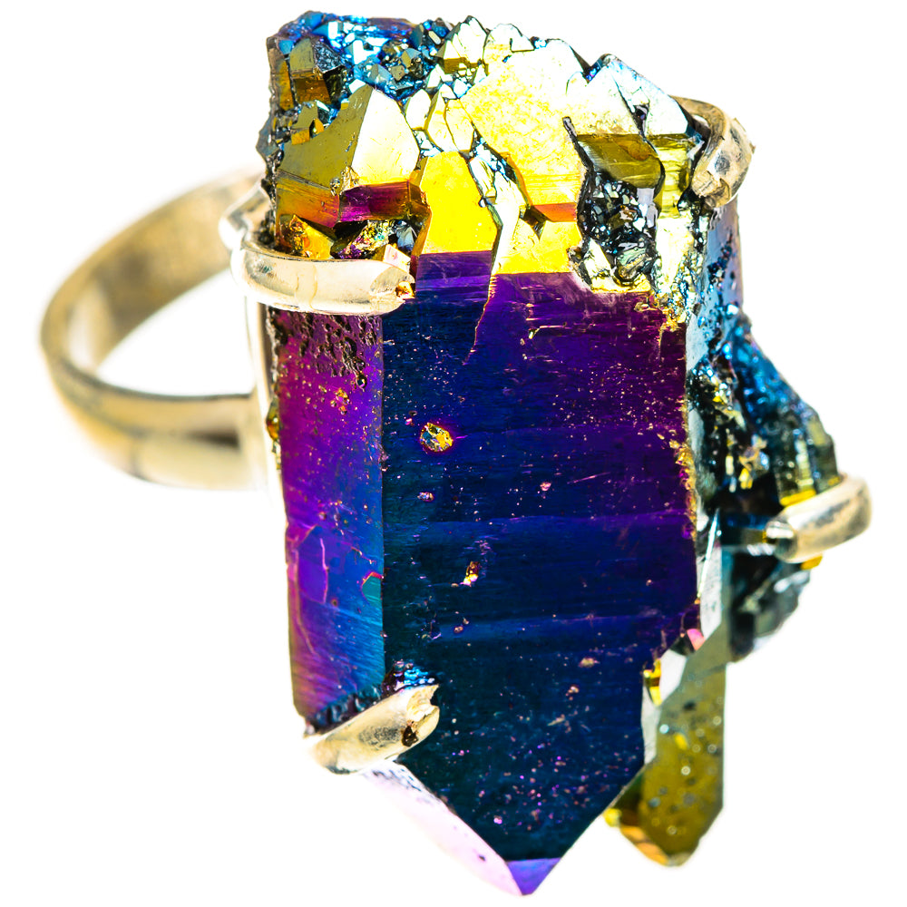Titanium Sunshine Druzy Rings handcrafted by Ana Silver Co - RING124444 - Photo 2