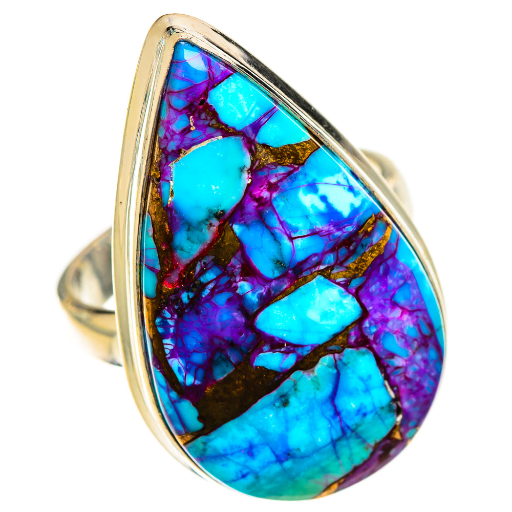 Purple Copper Composite Turquoise Rings handcrafted by Ana Silver Co - RING124477 - Photo 2