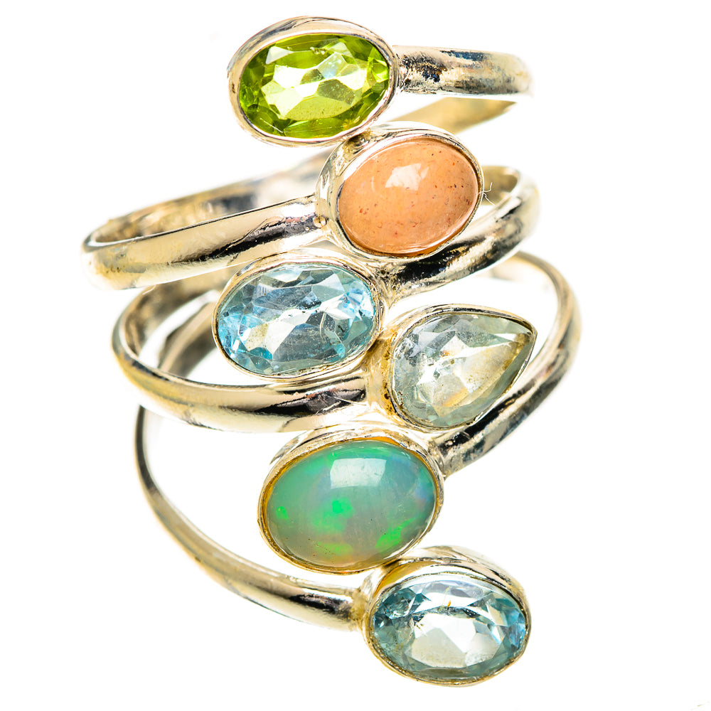 Ethiopian Opal Rings handcrafted by Ana Silver Co - RING124481 - Photo 2