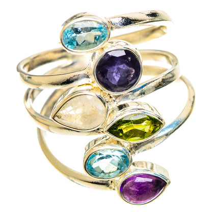 Rainbow Moonstone Rings handcrafted by Ana Silver Co - RING124483 - Photo 2
