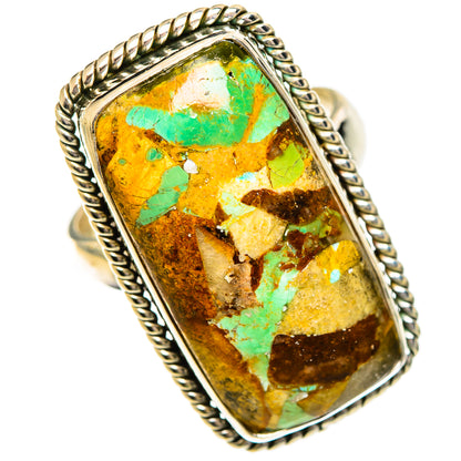 Green Copper Composite Turquoise Rings handcrafted by Ana Silver Co - RING124487 - Photo 2
