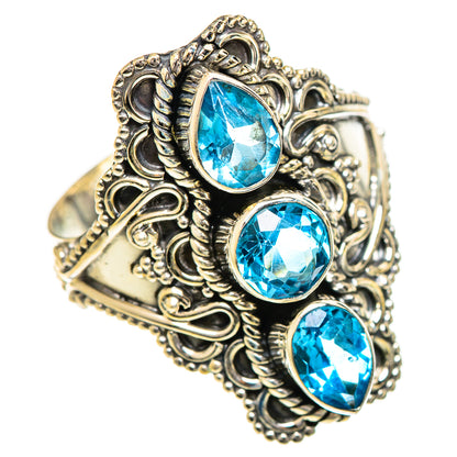 Swiss Blue Topaz Rings handcrafted by Ana Silver Co - RING124493 - Photo 2