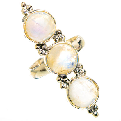 Rainbow Moonstone Rings handcrafted by Ana Silver Co - RING124497 - Photo 2
