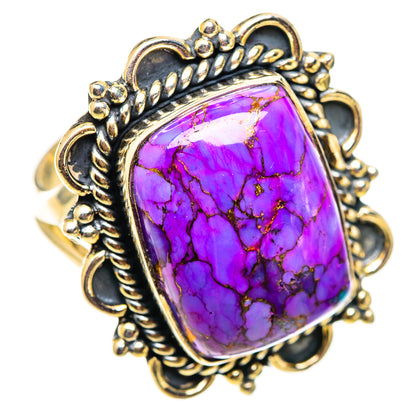 Purple Copper Composite Turquoise Rings handcrafted by Ana Silver Co - RING124516 - Photo 2