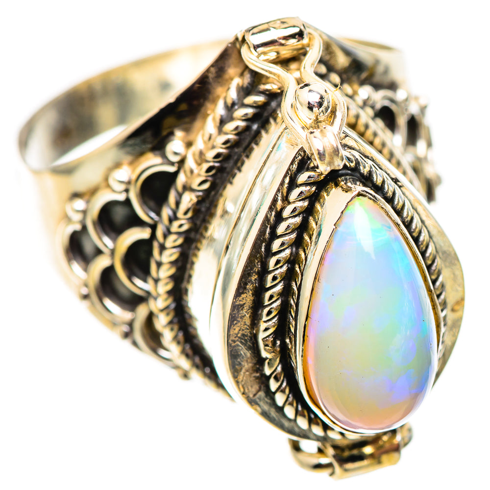 Ethiopian Opal Rings handcrafted by Ana Silver Co - RING124523 - Photo 2