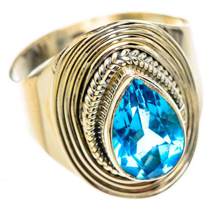 Swiss Blue Topaz Rings handcrafted by Ana Silver Co - RING124527 - Photo 2