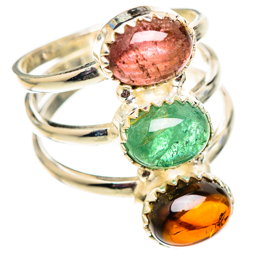 Pink Tourmaline Rings handcrafted by Ana Silver Co - RING124546 - Photo 2