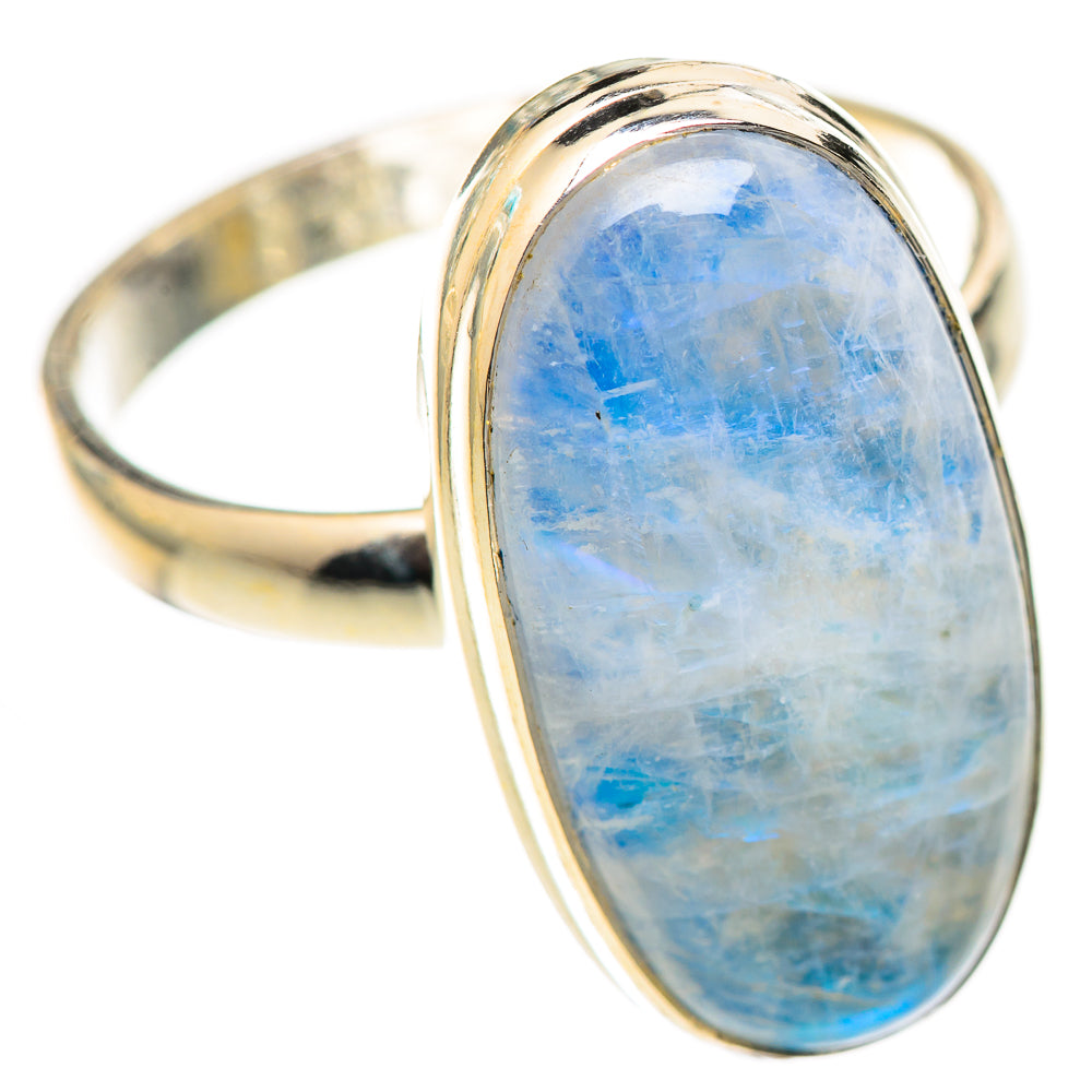 Rainbow Moonstone Rings handcrafted by Ana Silver Co - RING124552 - Photo 2