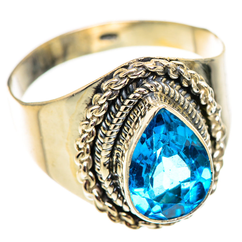 Swiss Blue Topaz Rings handcrafted by Ana Silver Co - RING124556 - Photo 2