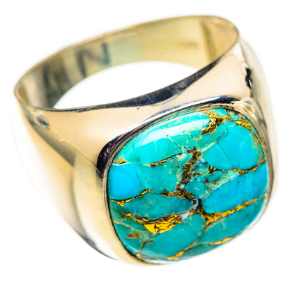 Blue Copper Composite Turquoise Rings handcrafted by Ana Silver Co - RING124559 - Photo 2